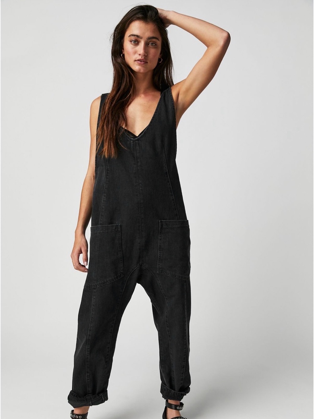 We the Free High Roller Jumpsuit Mineral Black